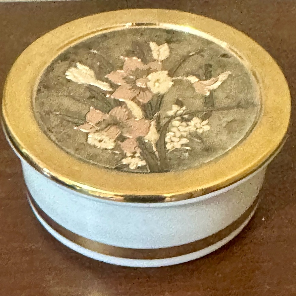 Vintage The Art of Chokin 24k Gold Edged Covered Trinket Box